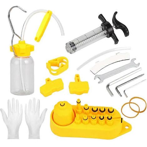 Kit de purge d'huile universel pour freins à disque hydrauliques de vélo - Outil de purge de freins - Kit d'outils pour vélo - Accessoires pour vélo (1/5)