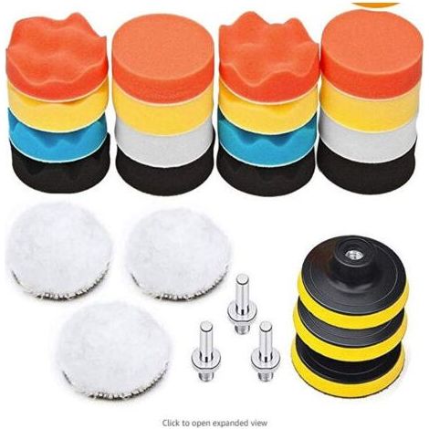Tampon de polissage pour voiture, éponge de polissage, tampon de polissage propre, pour perceuse, polisseuse de roue, (1/5)
