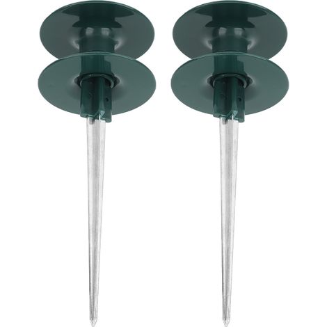 Juego de 2 guías para tuberías robustas y duraderas, fabricadas en aleación de zinc ABS, para jardín, patio y césped. (1/5)