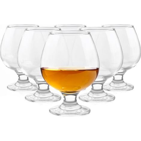 Glasmark Krosno Lot de 6 verres à cognac, pivotants et brillants, parfaits pour la maison, les restaurants et les fêtes, passe au lave-vaisselle (1/5)