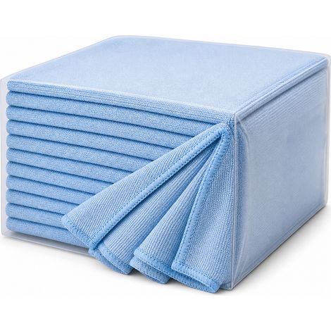 Chiffons 10 Microfibre pour Vitres sans Traces 27x27 cm (1/5)