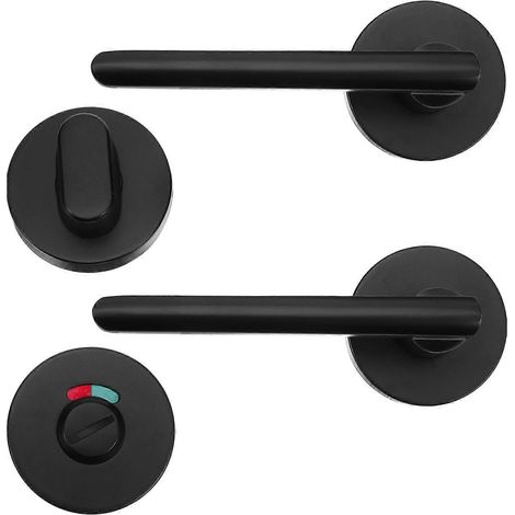 Verrou de porte de salle de bain avec indicateur occupé/libre, verrou de confidentialité en alliage de zinc pour toilettes publiques, verrou de porte de toilette en acier, 1 ensemble