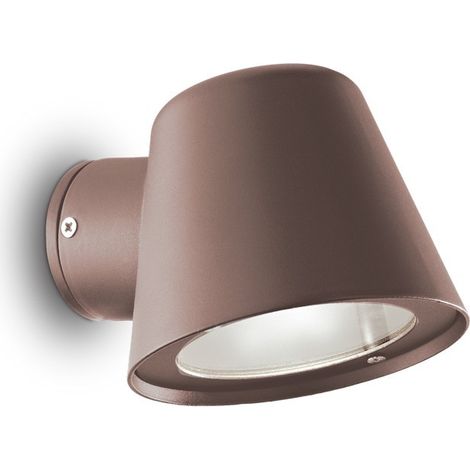 Ideal Lux GAS - Downlight mural extérieur 1 lumière café IP43, GU10