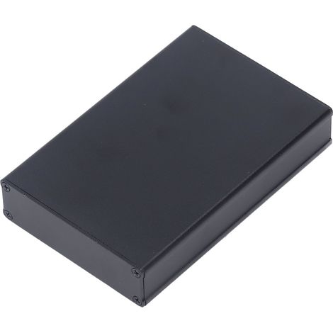 Boîtier en alliage d'aluminium pour circuit imprimé, format 22×74×110 mm, noir sable, coque monobloc, emballage en coton de perle, protection robuste. (1/5)