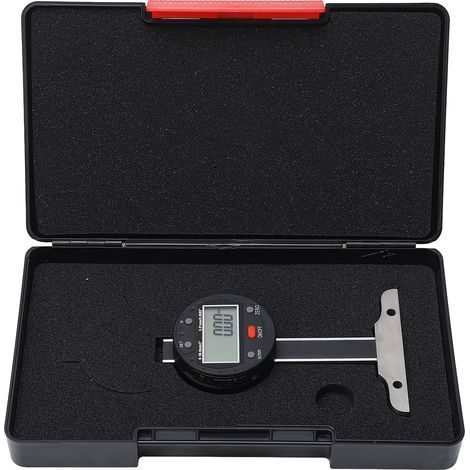 Digital Depth Gauge 0-50.8mm, Range 0-2 inches, Accuracy 0.01mm, LCD Display, Electronic Counter with USB Port (1/5)