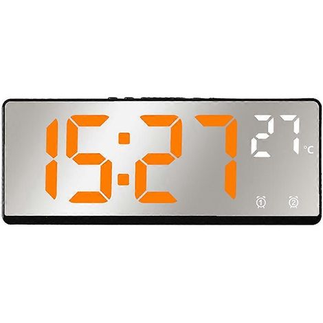 Réveil électronique multifonctionnel simple avec grand écran, horloge de chevet, C (1/5)