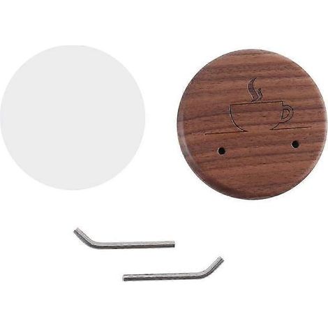Support mural pour porte-filtre à expresso, crochets muraux en noyer avec fixations en acier inoxydable, compatible avec les porte-filtres de 51 pouces, couleur bois foncé, référence SZRH AB (1/5)