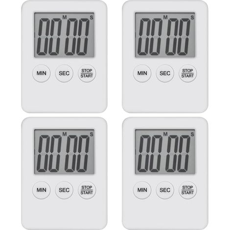 4 Stück digitaler Küchentimer, Mini-Magnet-Küchentimer, LED-Countdown-Timer zum Kochen, Spielen, Kochen, Trainieren. (1/5)