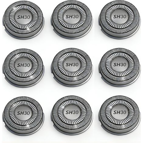 SH30 Replacement Heads in 9 Pack Compatible with 1000, 2000, 3000 Series Razors - Improved with Durable Double Blade (1/5)