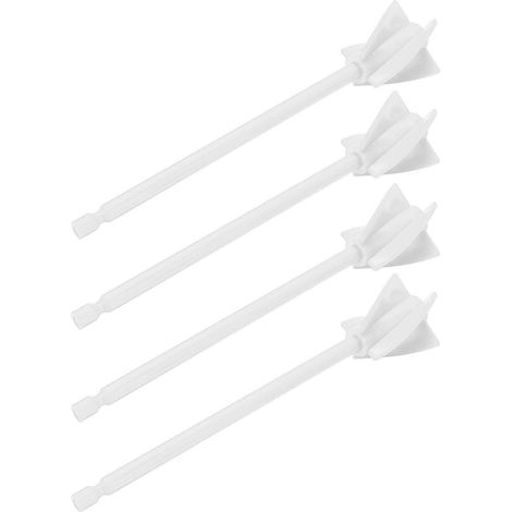 4 embouts malaxeurs en résine, 5 pales, mélange homogène puissant, réutilisables, pour perceuse, peinture, blanc (1/5)