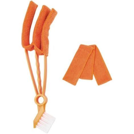 ALLIANDISBrosse de nettoyage orange pour stores vénitiens, 2753,5 cm, 1 pièce, amovible et lavable pour les grilles d'aération. (1/4)