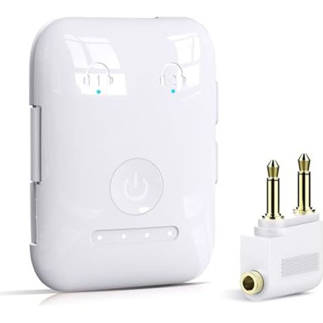 Transmetteur Bluetooth - Version 5.4 - Entrée AUX/RCA - Sortie Double Casque - Latence Réduite - Autonomie 30 H - Pour TV Avion Salle de Sport - 1 Pièce (1/5)