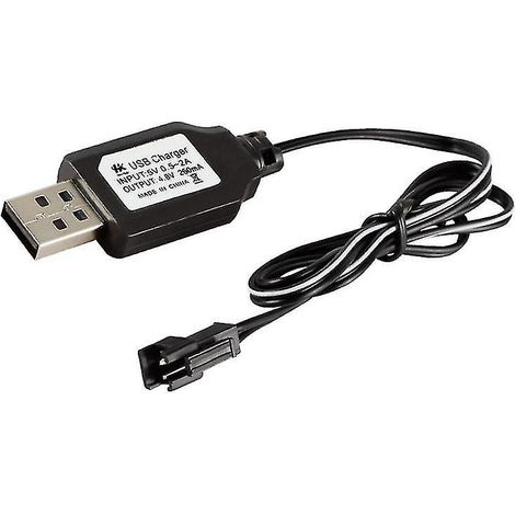 Câble de charge pour batterie, chargeur USB pour batteries Ni-Cd et Ni-MH, adaptateur de prise SM-2P, sortie 4,8 V 250 mA, pour jouets et voitures. (1/5)