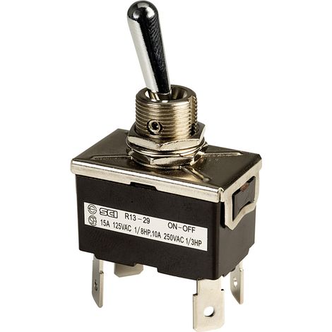 SCI R13-29F Kippschalter 250 V/AC 10 A 2 x Aus/Ein rastend 1 St. (1/2)