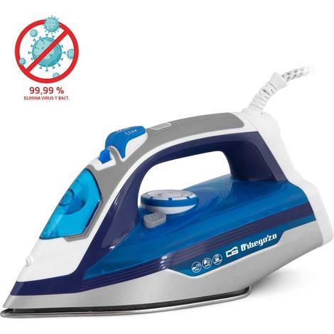 Orbegozo SV 2670 Plancha vapor-seco Suela de cerámica 2600 W Azul, Gris (1/4)