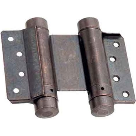 CERNIERA A MOLLA DOPPIA AZIONE 100 mm - Bronzata - 2 pezzi