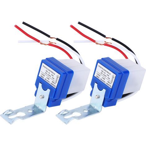 2 Interrupteurs Photoélectriques Automatiques pour Éclairage Extérieur, Détecteur de Lumière 220V, Commutateur Crépusculaire (1/5)