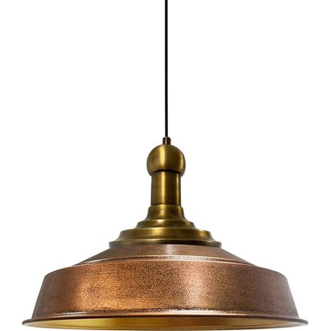 Handbemalte Industrielle Hängeleuchte aus Kupferfarbe Metall – Vintage-Kronleuchter E27 Ø41 cm für Wohnzimmer, Schlafzimmer Oder Esszimmer (1/5)