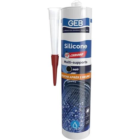 Mastice in silicone 60 Min Chrono Nero 280 ml - Geb