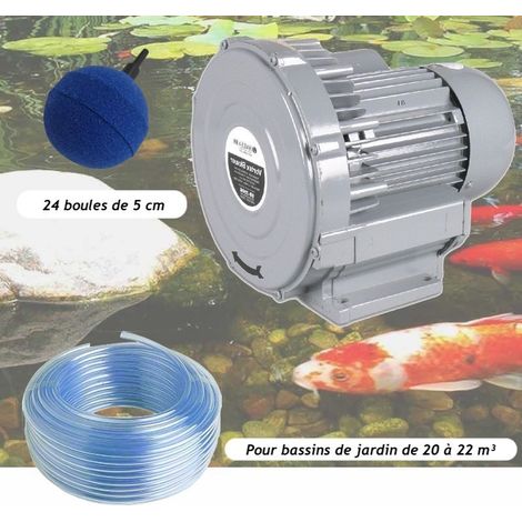 Kit Pompe à Air Vortex Turbine 18000 l/h + 24 Boules Pour Bassins De Jardin (1/5)
