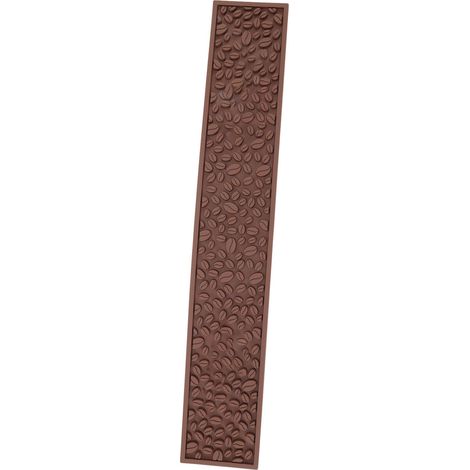 Tapis de comptoir en PVC silicone antidérapant rectangulaire résistant à la chaleur, accessoire de comptoir à café, marron (1/5)