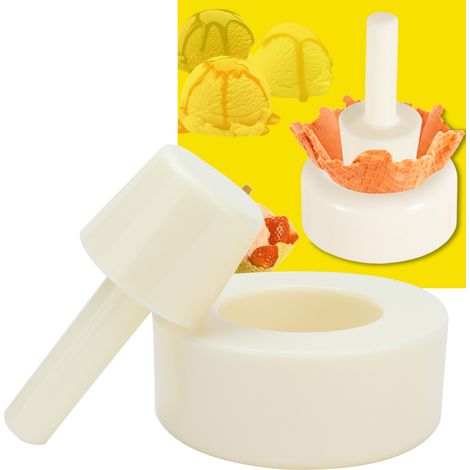 Moule à glace croustillante en forme de panier de fleurs à faire soi-même, moule à cornet de glace, moule à glace en forme de bol de fleur, moule à cornet de glace et à rouleau de printemps. (1/5)