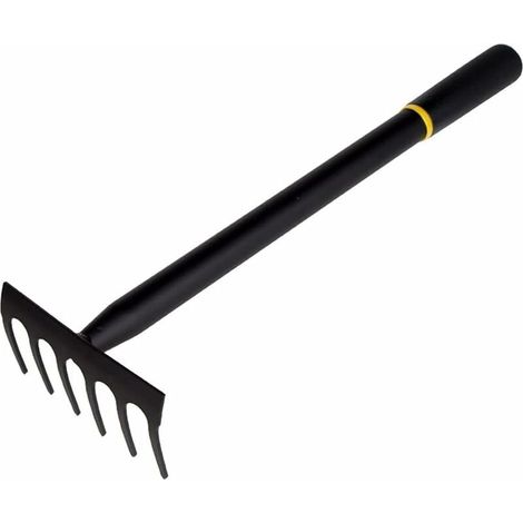 [NEVER USED] Garden Hand Rake - 6 Tines Metal Garden Cultivator Rake Small Tiller Tools with High Carbon Steel Heads for Planting (1/4)
