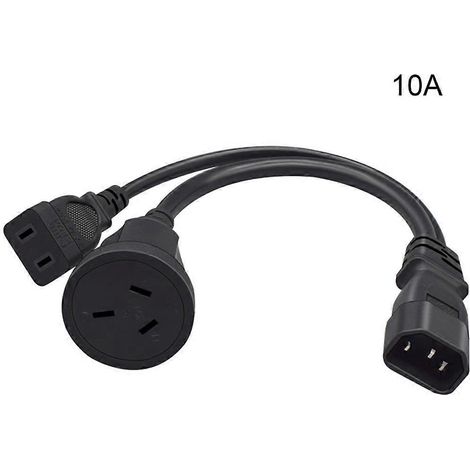 Câble de conversion IEC320-C14 mâle vers 1-15R + AU10A/16A femelle - 10A - Alimentation électrique (1/4)