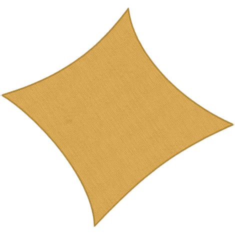 Vela de sombra cuadrada con protección UV, ideal para patio, jardín, césped y actividades al aire libre, apta para arena, de 2 x 2 m, color beige. (1/5)