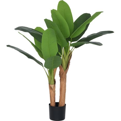 Künstliche Zimmerpflanze, 120 cm hoher Bananenbaum im Topf, Dekoration für Zuhause, Büro, Wohnzimmer, Schlafzimmer