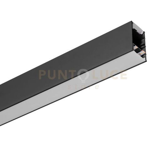 TIRANA PROFILO IN ALLUMINIO SEZIONABILE COLORE NERO 3MT PARETE/SOFFITTO/SOSPENSIONE PIU DIFFUSORE