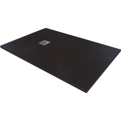 Receveur de douche en résine extra plat à poser 70x160cm - RIO - noir