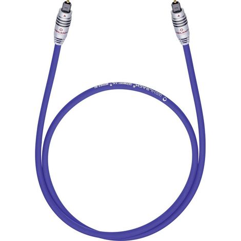 Toslink Audio Cavo [1x Spina Toslink (ODT) - 1x Spina Toslink (ODT)] 0.50 m Blu Oehlbach XXL® Series 80