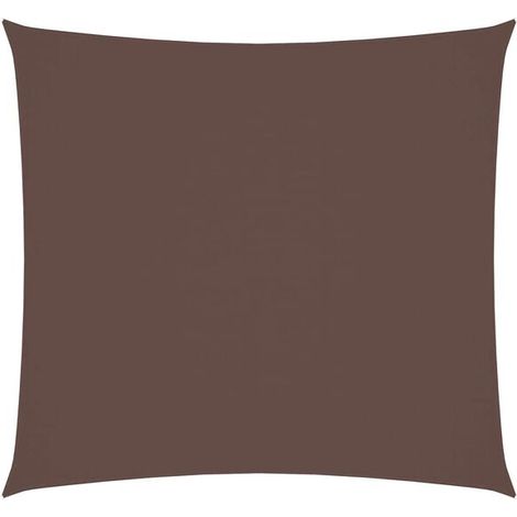Toile de parasol carrée de 2 x 2 mètres en tissu Oxford marron (1/5)