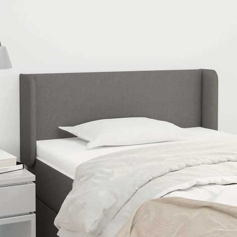 vidaXL Cabecero de tela gris oscuro 83x16x78/88 cm (1/5)