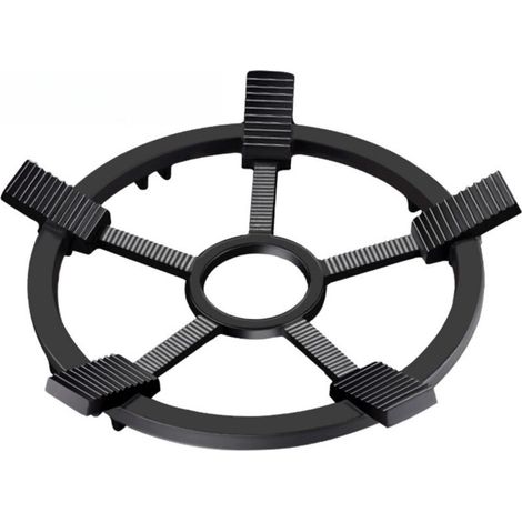 Anillo de trabajo para encimera de gas, soporte de quemador 2 en 1, regulador de presión de gas antideslizante, tapa de sartén de hierro fundido resistente adecuada para sartenes calientes y café (1/4)