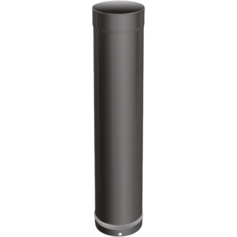 Apollo Teleskop-Rohrverlängerung - einwandiger Stahl - 0,7 mm Emaille - Schwarz - Ø80 und von 60 bis 240 mm Höhe JONCOUX