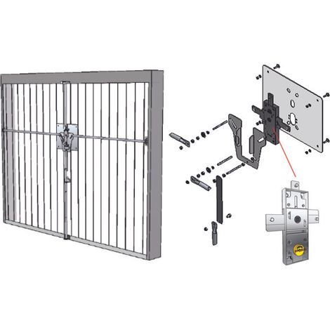 KIT SICUREZZA SERRATURA SERRANDA BASCULANTE DOPPIA MAPPA K8653 PREFER
