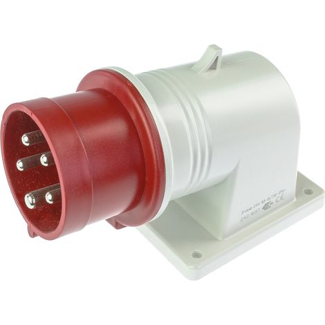 Connecteur industriel RS PRO Mâle, 3P+N+E, 16.0A, 415,0 V, Montage mural ( Prix pour 1 ) (1/2)
