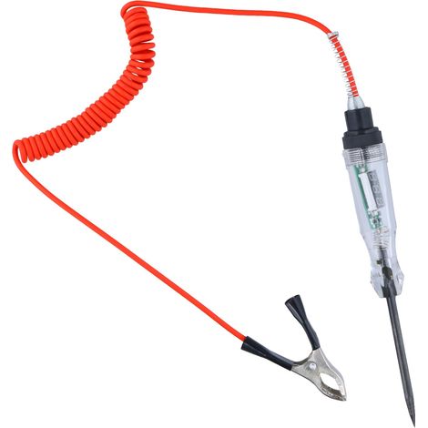 Testeur de Relais Automobile Stylo Testeur de Tension 3-120V DC Testeur Électrique avec Voyant de Numérique LED Fil à Ressort Rétractable Testeur de Batterie pour Auto, Voiture, Camion, Batterie