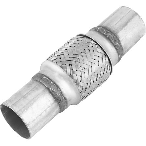 Tuyau flexible d'échappement 1,75 x 8 po en acier inoxydable ondulé, pièce universelle (1/5)
