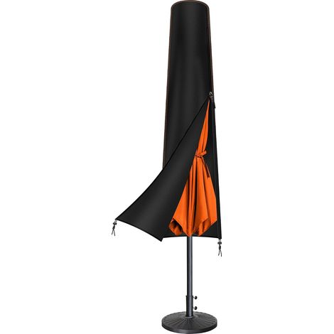 Housse de Protection pour Parasol,Bache Parasol Déporté 190x30/50cm Convient aux parasols à bras droits de 3-3.5 mètres,Tissu Oxford 420D,Fermeture éclair étanche,Dimensions 190x30/50cm (1/5)