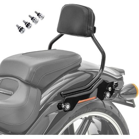 Sissy Bar pour Harley Davidson Fat Boy / 114 18-25 Craftride XS avec kit montage noir