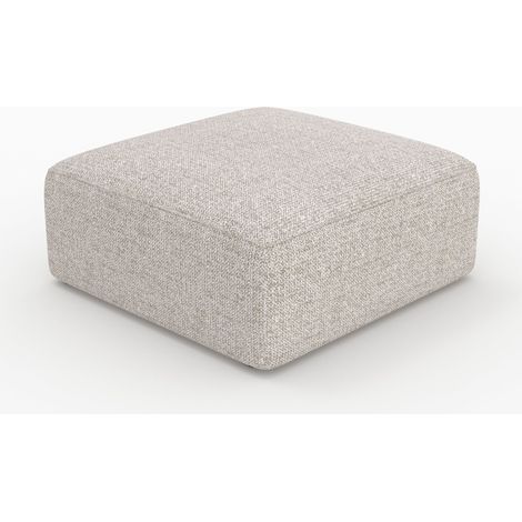 Puf Hestia cuadrado para sofá modular en tela beige