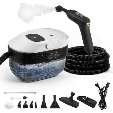 Nettoyeur vapeur puissant 2500 W - Nettoyeur vapeur portable avec 6 vitesses et 4 accessoires (1/5)