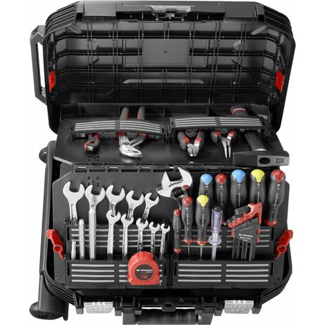 Facom – Kit d'entretien général 36 pièces – Mallette à roulettes avec compartiments – Outils pour professionnels – Polypropylène renforcé (1/4)