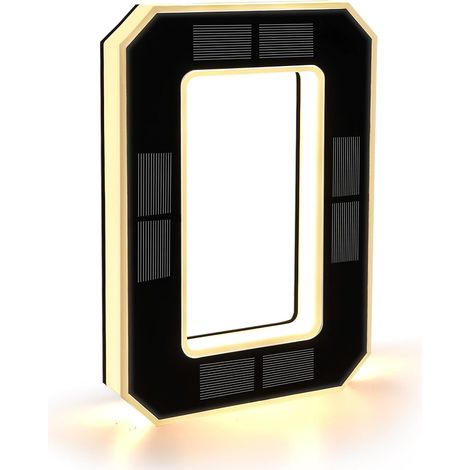 Numéro de Maison Lumineux Noir (0 Noir, 23 cm) Numero de Maison Exterieur Solaire Illuminé pour Extérieur étanche, Numero Porte, Plaque de Numéro de Maison Illuminée Solaire (1/5)