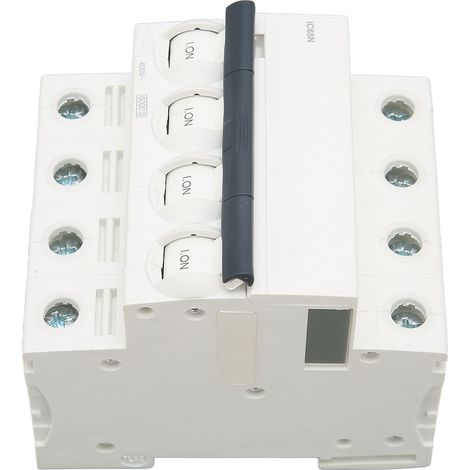 Disjoncteur miniature 4P 16A 400V AC, boîtier PA66 ignifuge, protection automatique pour bâtiments commerciaux (1/5)