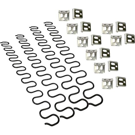 Ressorts de rechange pour canapé 4 pièces 65 cm avec 16 clips en S, 4,0 fils de diamètre Kit de réparation de ressorts de canapé pour siège de décoration intérieure de meubles (1/5)