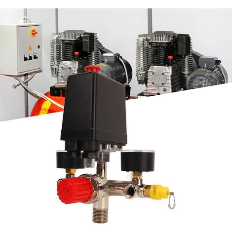 Luftkompressor-Set mit Druckschalter, Regelventil und 3-in-1-Schnellkupplung aus amerikanischem Messing. (1/5)